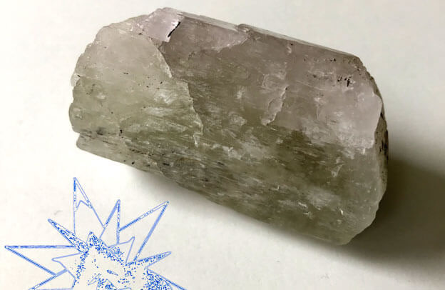 Spodumen krystal fra krystalklar